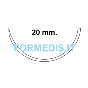 SUTURA IN SETA ago 20 mm. 1/2 cerchio cilindrico USP 5/0 12 pz